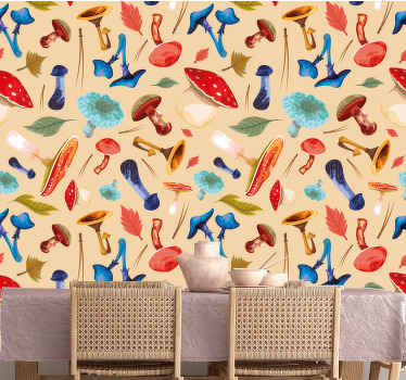 アート 壁紙 魅惑的な植物 - TENSTICKERS