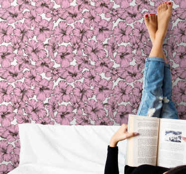 Blumentapete hibiskus-blumenarrangement - TenStickers