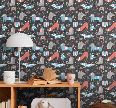 Tapete za zid  životinjske razigrani životinjski motivi - TenStickers
