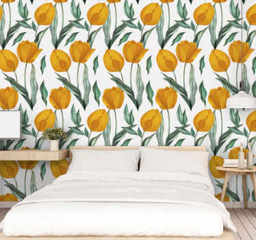 Blumentapete tulpenblüten - TenStickers