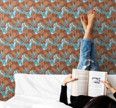 Blumentapete stilvolle blumendekoration - TenStickers