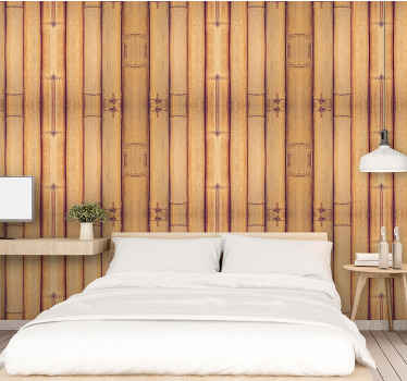 Bamboo Texture brick Wallpaper - TenStickers