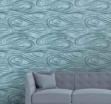 Tekančios bangos modelis abstraktus tapetai - „Tenstickers“