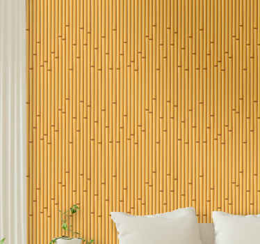 Bamboo effect "japandi" Living Room Wallpaper - TenStickers