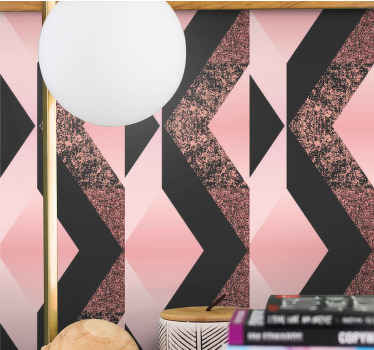 Tapete geometrisch abstraktes rosa muster - TenStickers