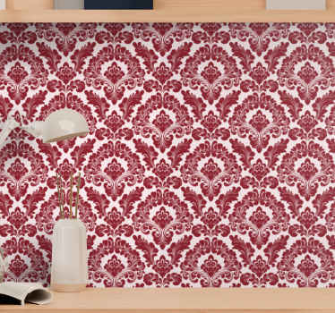 Papel tapiz barroco elegantes elementos florales - TenVinilo