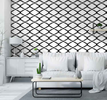 Geometric Black Shapes city wallpaper - TenStickers