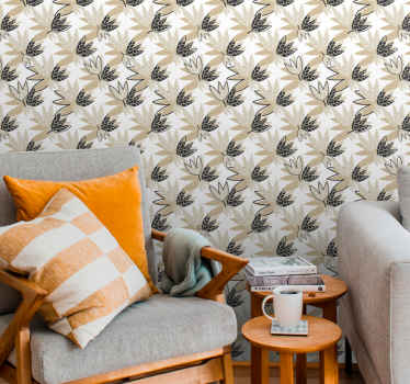 tapeta listy listový botanický dizajn - Tenstickers