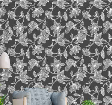 tapety na stenu kvety zloženie hnedého kvetu - Tenstickers