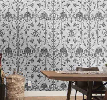 Tapete za zid Cvjetni elegantni sivi detalji - TenStickers