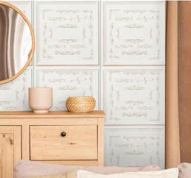 Elegant utsmyckad design Tapet plattor - Tenstickers