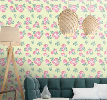 papel de parede flores design floral clássico - TenStickers