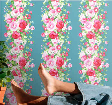 tapety na stenu kvety vertikálne línie kvetinového kvetu - Tenstickers