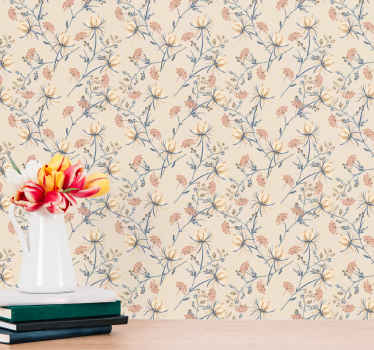 Blumentapete schönes blumendesign - TenStickers