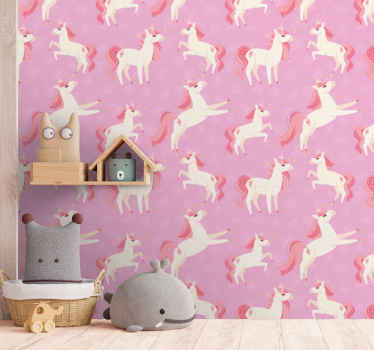 Papel mural animal unicornios bailando - TenVinilo
