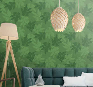Leaf wallpaper to brighten up your home - TenStickers