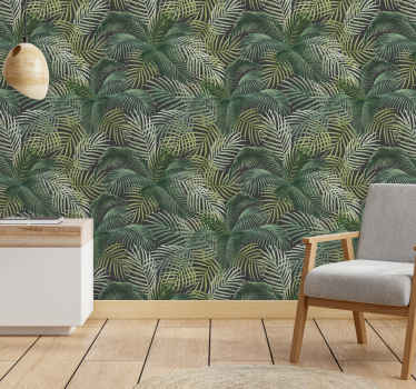 Elegantní zelený motiv Tropický les tapeta - TenStickers