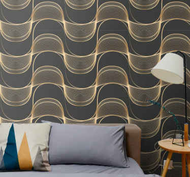 Elegant line patterns geometric wallpaper - TenStickers