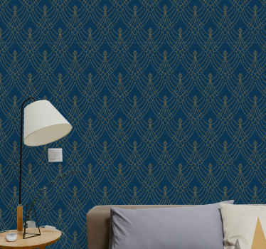 Papel tapiz moderno elegante diseño de hojas - TenVinilo