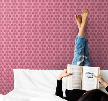 Honeycomb Textured Background polka dots wallpaper - TenStickers