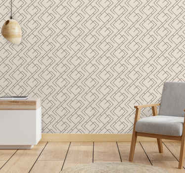 Tapete geometrisch ineinandergreifendes linienmuster - TenStickers