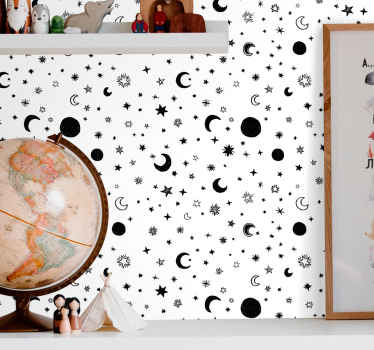 Celestial Night Sky stars wallpaper - TenStickers