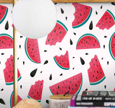 Juicy watermelon slices kitchen wallpaper - TenStickers