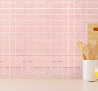 Simple blush pink tiles  Modern wallpaper - TenStickers