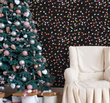 Festive Light Patterns christmas wallpaper - TenStickers