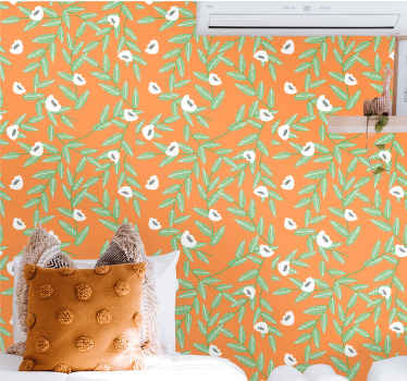 tapety na stenu kvety botanické zloženie listov - Tenstickers