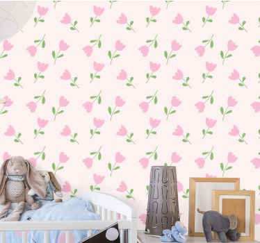 Kids Nursery Pink Flamingo and Cute Giraffe Safari Animals Wallpaper Mural   Wallmur