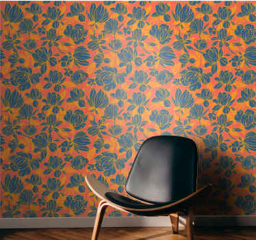 tapety na stenu kvety žiarivá kvetinová kompozícia - Tenstickers