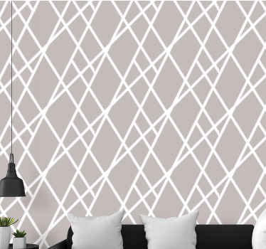 Diagonal Line Patterns geometric wallpaper - TenStickers