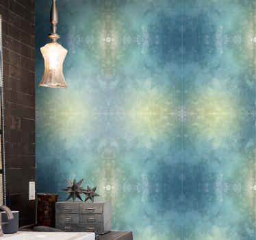 Papier peint design Croquis bleu au décor éclectique - TenStickers