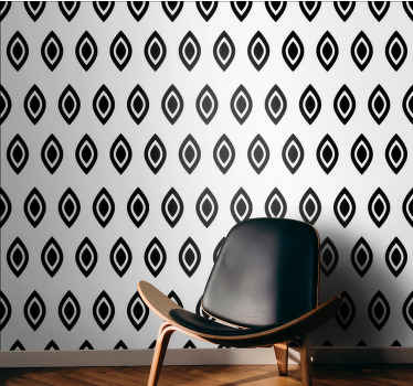 Elegant rhombuses shapes geometric wallpaper - TenStickers