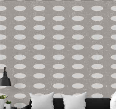 Papel tapiz círculos formas ovaladas clásicas - TenVinilo