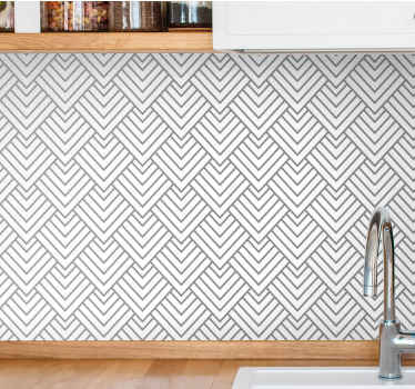 Chevron Lines geometric wallpaper - TenStickers