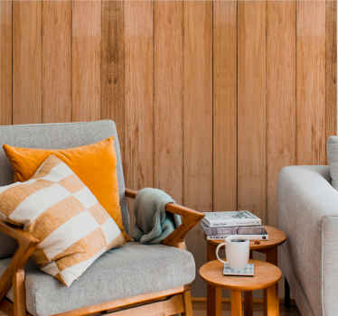 Warm planks effect wood wallpaper - TenStickers