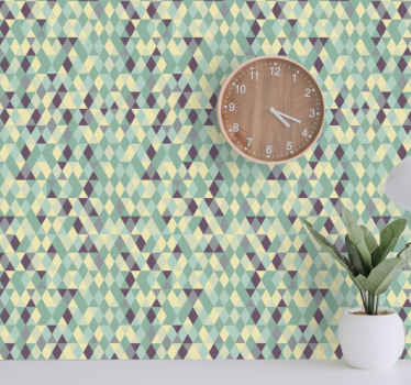 Ombre geometrinių formų trikampio tapetai - „Tenstickers“