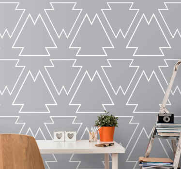 Elegáns szürke geometrikus absztrakt tapéta - TenStickers