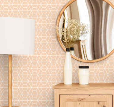 Honeycomb pattern entrance wallpaper - TenStickers