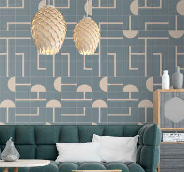 Tapete geometrisch beige stilvolle formen - TenStickers