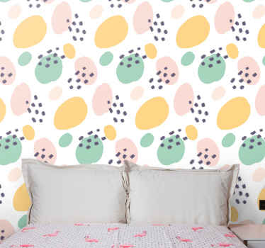 Tapete Kreise bunte punktmuster - TenStickers