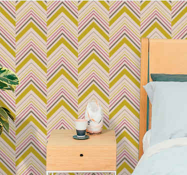 Papel pintado rayas estilo de patrón chevron - TenVinilo