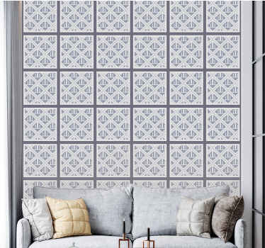 Geometrisk bloklayout struktur tapet - TenStickers