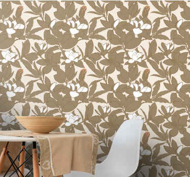 Vintage kvety s bielym pozadím tapety - Tenstickers