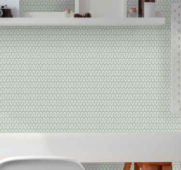 Sleek Wavy Pattern geometric wallpaper - TenStickers