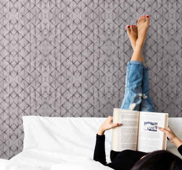 Tapete geometrisch strukturiertes quadratisches muster - TenStickers