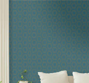 vzorované tapety geometrický vzor včelieho plástu - Tenstickers