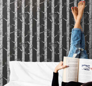 Papel tapiz árboles elegante bosque de abedules - TenVinilo